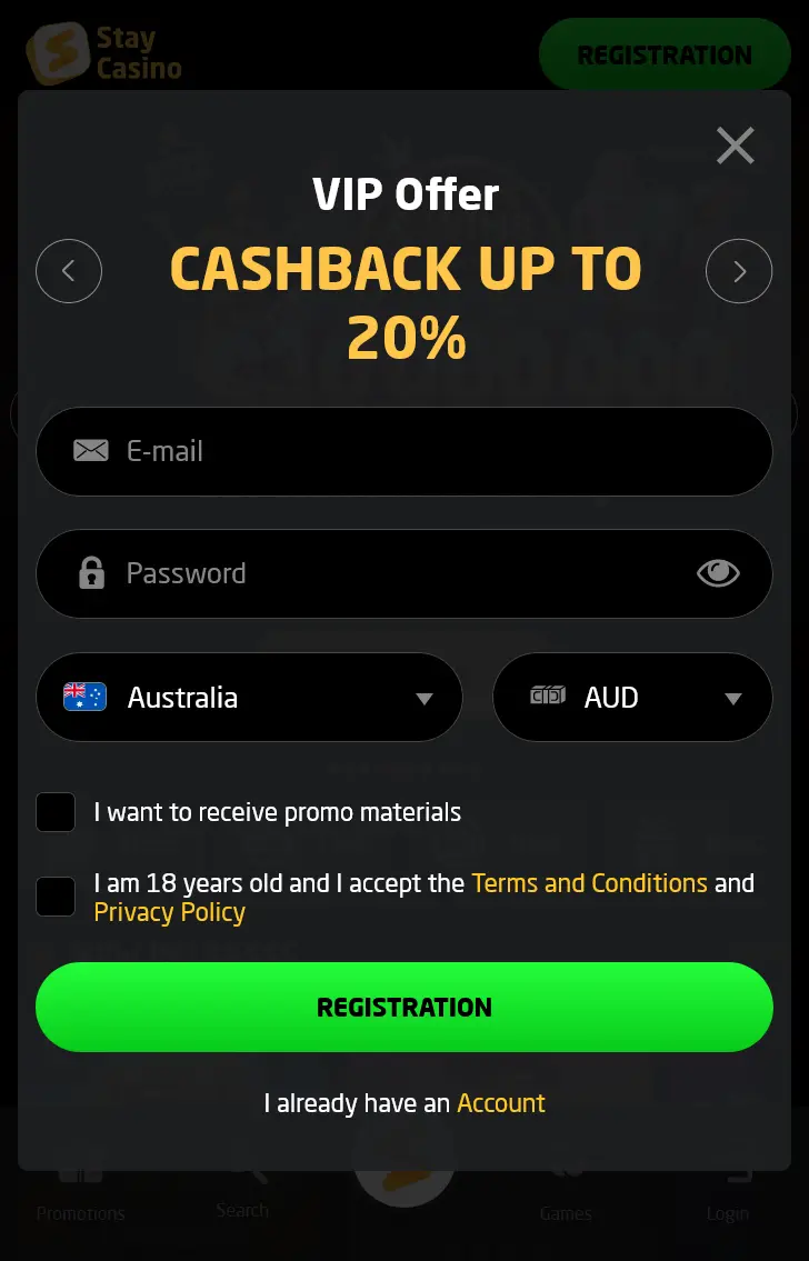 stay casino login